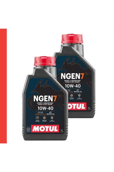 Motul NGEN 7 10W-40 4T Motosiklet Motor Yağı 1 Litre Güncel Ürün 2 Adet