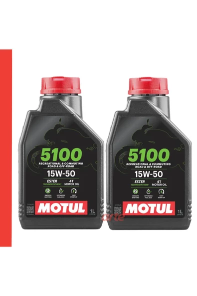 Motul 5100 15w-50 4t 1l Motosiklet Motor Yağı Güncel Ürün 2 Adet ürün görseli 1