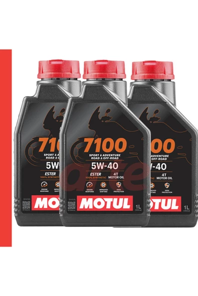 Motul Motosiklet Motor Yağı 7100 5W40 4T 1 L - Performanslı ve Yüksek Kaliteli Yağ 3 Adet