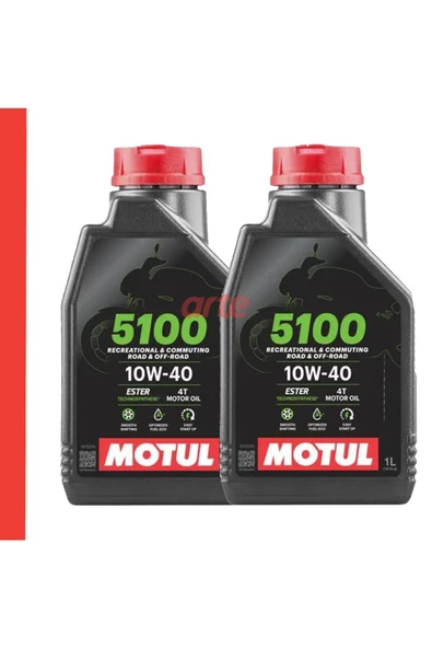 Motul 5100 10W-40 4 T Motosiklet Motor Yağı Güncel Ürün 2 Adet ürün görseli 1