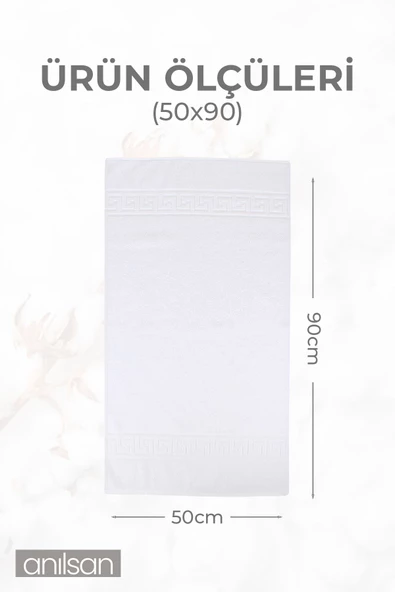10'lu Greek El Havlusu - 50x90 Cm, 225gr, %100 Pamuk, Spa Ve Otel Havlusu, Günlük Kullanıma Uygun - 4