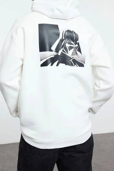 Tarz Bol Kapüşonlu Standart Kol Standart Normal Kesim Star Wars Lisanslı Sweatshirt - 2