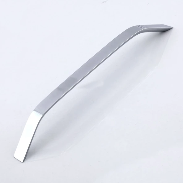 Şahin Krom Gümüş Metal Kulp 224 mm - 22.4 cm Mobilya Çekmece Mutfak Dolabı Dolap Kulpları Kulb Kulpu - 5