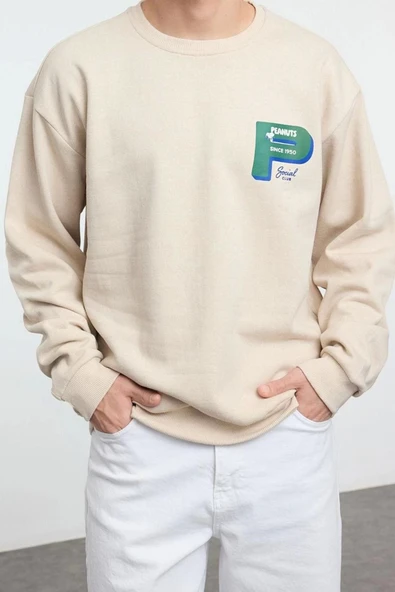 Tarz Bol Bisiklet Yaka Standart Kol Regular Unısex Geniş Kesim Sweatshirt - 2