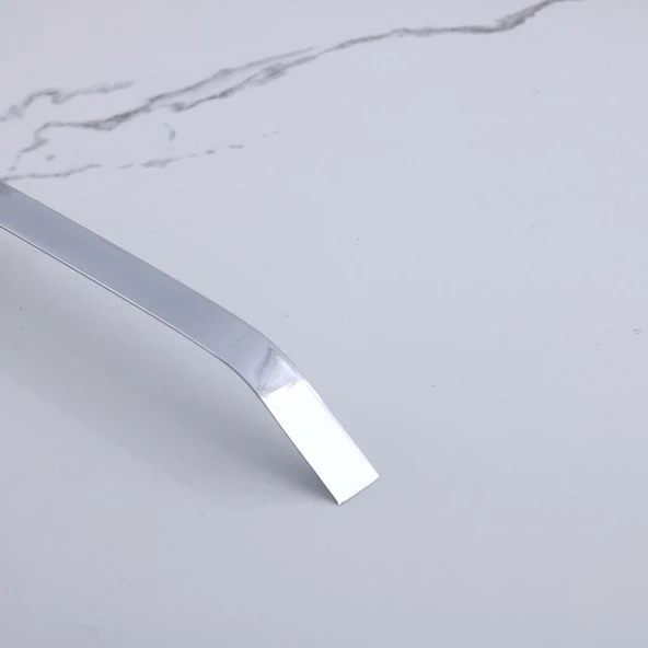 Şahin Krom Gümüş Metal Kulp 224 mm - 22.4 cm Mobilya Çekmece Mutfak Dolabı Dolap Kulpları Kulb Kulpu - 7