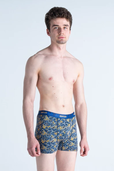 Mercan Desenli Likralı Pamuklu Esnek Baskılı Erkek Boxer - Danger