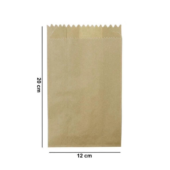Kraft Baget Şemua Kese Kağıdı - 12 x 20 Cm. - 500 Gr. - Ortalama 135 Ad - Paket - Resim 2