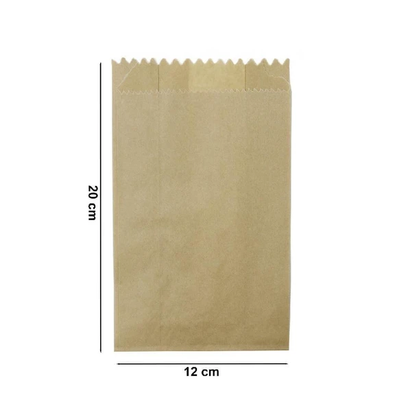Kraft Baget Şemua Kese Kağıdı - 12 x 20 Cm. - 5 Kg. - Ortalama 1350 Adet - Paket - Resim 2