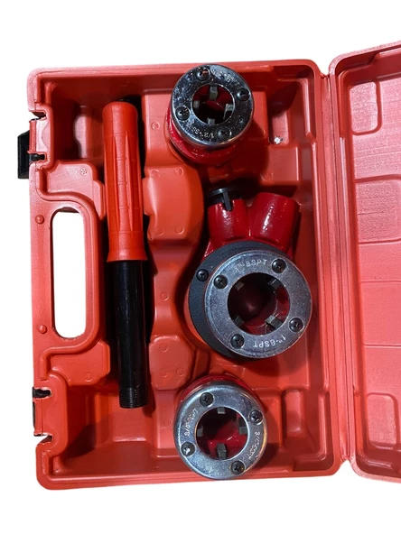 Mekanik Kollu Boru Pafta Takımı Çantalı 1/2" - 1" - 2