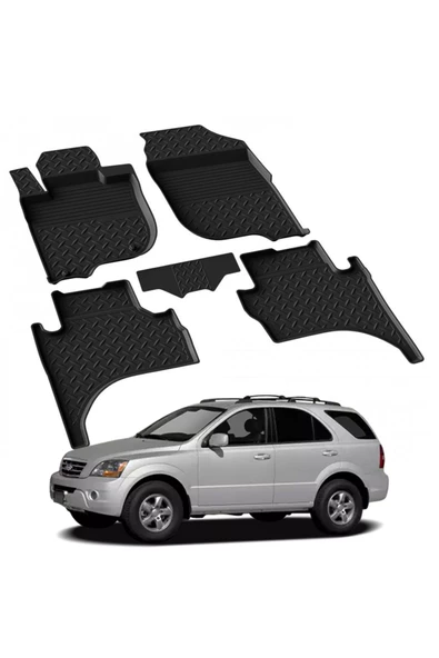 YEO  KIA SORENTO 2002-2009 Model Yılları İçin Uyumlu Yeo 4D Havuzlu Paspas Takımı ürün görseli 1