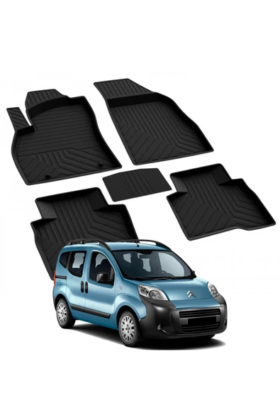 YEO CITROEN NEMO 2008-2024 Model Yılları İçin Uyumlu Yeo 4D Havuzlu Paspas Takımı