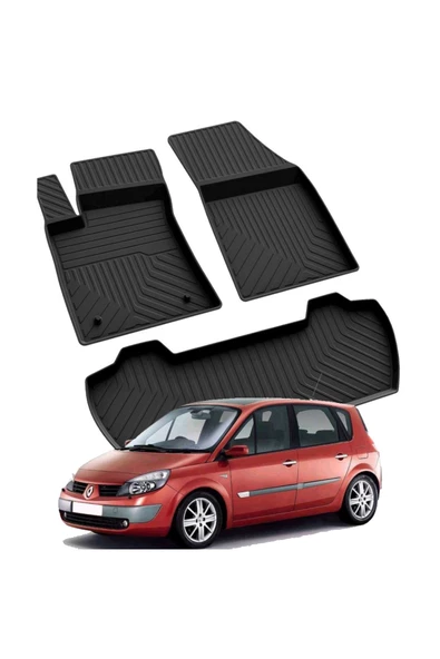 YEO  RENAULT SCENIC 2 2003-2009  Model Yılları İçin Uyumlu Yeo 4D Havuzlu Paspas Takımı ürün görseli 1