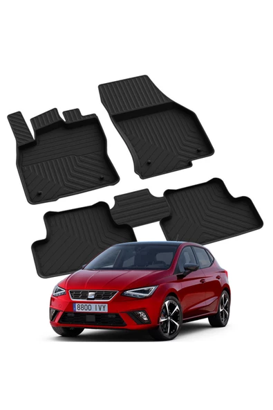 YEO  SEAT IBIZA 5 2017-2024 Model Yılları İçin Uyumlu Yeo 4D Havuzlu Paspas Takımı