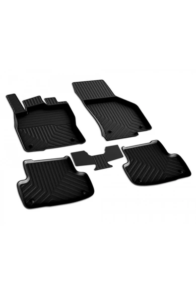 YEO  SEAT ATECA 2016-2024 Model Yılları İçin Uyumlu Yeo 4D Havuzlu Paspas Takımı - Resim 2