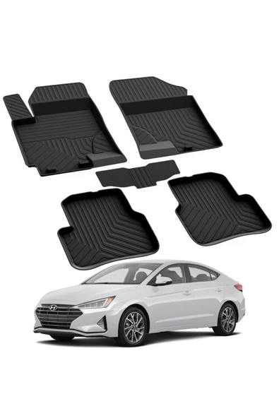YEO  HYUNDAİ ELENTRA 7 2020-2024 Model Yılları İçin Uyumlu Yeo 4D Havuzlu Paspas Takımı - 1