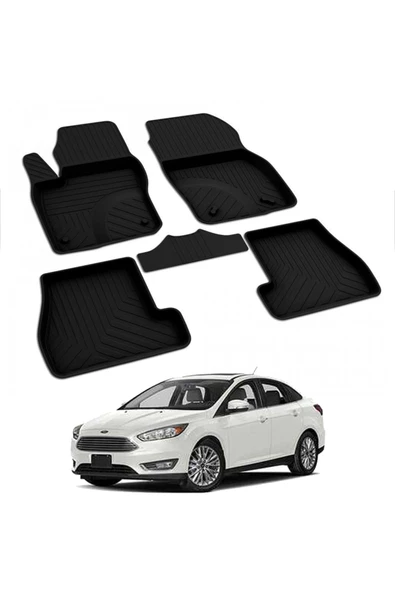 YEO FORD FOCUS 3 2011-2015 Model Yılları İçin Uyumlu Yeo 4D Havuzlu Paspas Takımı
