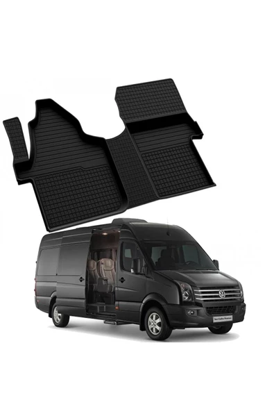 YEO  VOLKSWAGEN CRAFTER (ÖN ÇİFT KOLTUK) 2006-2024 Model Yılları İçin Uyumlu Yeo 4D Havuzlu Paspas Takımı ürün görseli 1