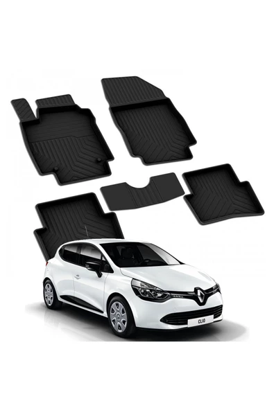 YEO RENAULT CLIO 4 HB 2012-2019 Model Yılları İçin Uyumlu Yeo 4D Havuzlu Paspas Takımı