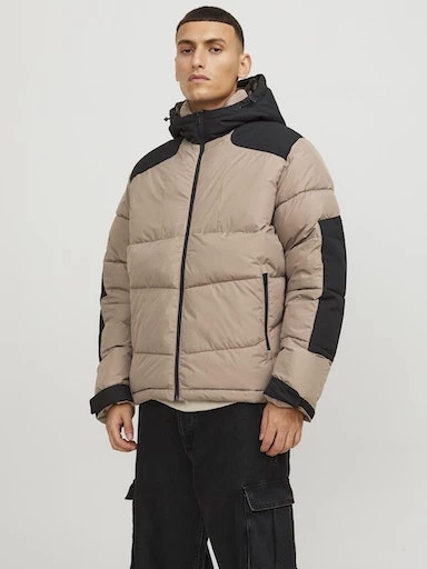 Jack Jones Erkek  Jcootis Puffer Sn Krem Günlük Mont 12239001KR - 2