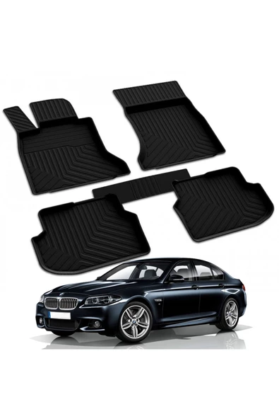 YEO  BMW 5 SERİSİ F10 2010-2013 Model Yılları İçin Uyumlu Yeo 4D Paspas Takımı - 1