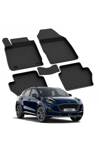 YEO  FORD PUMA 2019-2024  Model Yılları İçin Uyumlu Yeo 4D Havuzlu Paspas Takımı