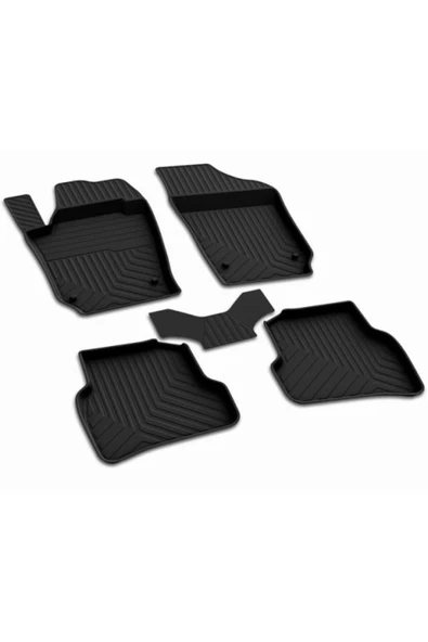 YEO  SKODA FABIA 3 2018-2021Model Yılları İçin Uyumlu Yeo 4D Havuzlu Paspas Takımı - Resim 2