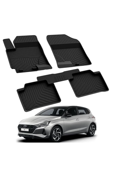 YEO  HYUNDAİ İ20-3 2020-2024 Model Yılları İçin Uyumlu Yeo 4D Havuzlu Paspas Takımı
