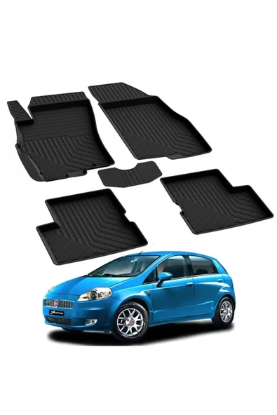 YEO  FIAT GRANDE PUNTO 2006-2024 Model Yılları İçin Uyumlu Yeo 4D Havuzlu Paspas Takımı