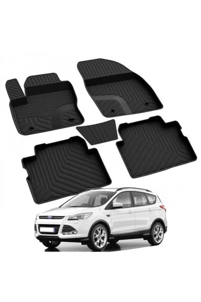 YEO FORD KUGA 1 2008-2012 Model Yılları İçin Uyumlu Yeo 4D Havuzlu Paspas Takımı