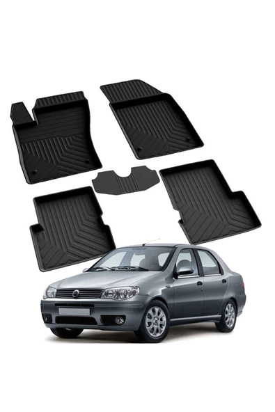 YEO  FIAT ALBEA 2002-2012 Model Yılları İçin Uyumlu Yeo 4D Havuzlu Paspas Takımı