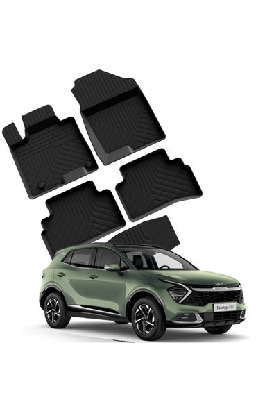 YEO  KIA SPORTAGE 5 2021-2024 Model Yılları İçin Uyumlu Yeo 4D Havuzlu Paspas Takımı