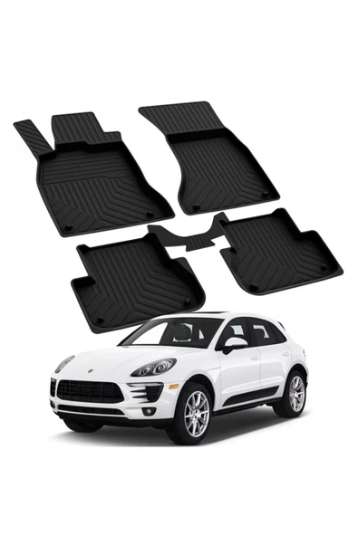 YEO  PORSCHE MACAN 2018-2024 Model Yılları İçin Uyumlu Yeo 4D Havuzlu Paspas Takımı