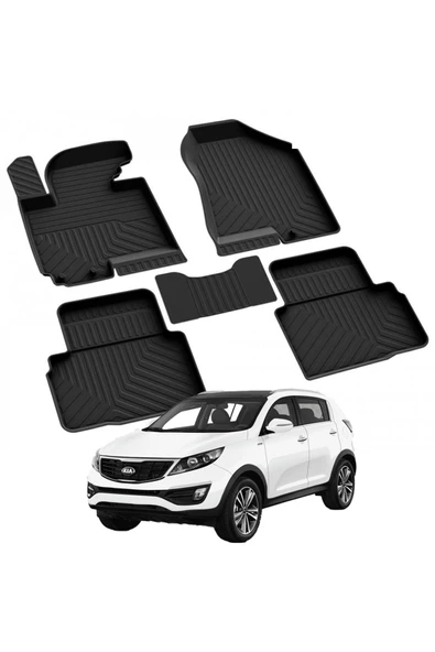 YEO KIA SPORTAGE 3 2010-2016 Model Yılları İçin Uyumlu Yeo 4D Havuzlu Paspas Takımı