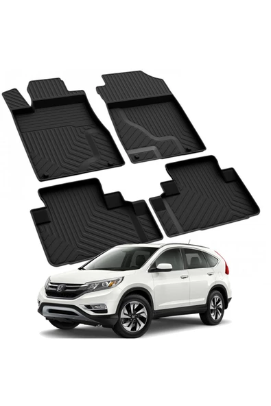 YEO  Honda CR-V 4 2013-2016  Model Yılları İçin Uyumlu Yeo 4D Havuzlu Paspas Takımı ürün görseli 1