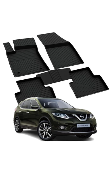 YEO  NISSAN X-TRAIL 2014-2021 Model Yılları İçin Uyumlu Yeo 4D Havuzlu Paspas Takımı