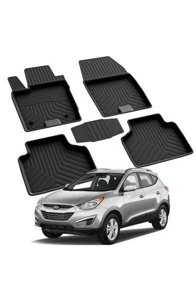 YEO  HYUNDAİ TUCSON 2 2009-2015 Model Yılları İçin Uyumlu Yeo 4D Havuzlu Paspas Takımı