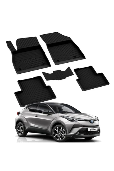 YEO  TOYOTA CH-R 2016-2023 Model Yılları İçin Uyumlu Yeo 4D Havuzlu Paspas Takımı