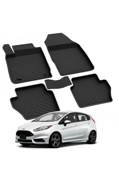 YEO  FORD FIESTA 7 mk7 2008-2015 Model Yılları İçin Uyumlu Yeo 4D Havuzlu Paspas Takımı - 1