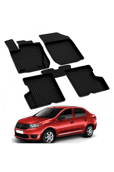 YEO  RENAULT SYMBOL 3 2013-2024 Model Yılları İçin Uyumlu Yeo 4D Havuzlu Paspas Takımı - 1