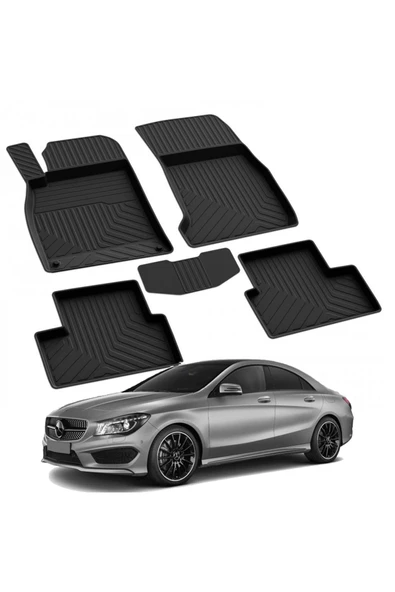 YEO  MERCEDES CLA SERİSİ C117 2013-2018 Model Yılları İçin Uyumlu Yeo 4D Havuzlu Paspas Takımı - 1