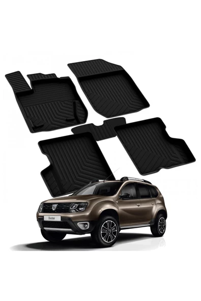 YEO  DACIA DUSTER 2011-2017 Model Yılları İçin Uyumlu Yeo 4D Havuzlu Paspas Takımı ürün görseli 1