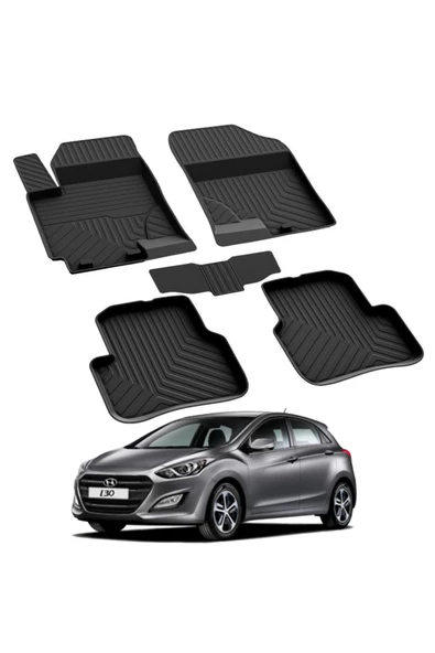 YEO  HYUNDAİ İ30 2016-2024 Model Yılları İçin Uyumlu Yeo 4D Havuzlu Paspas Takımı