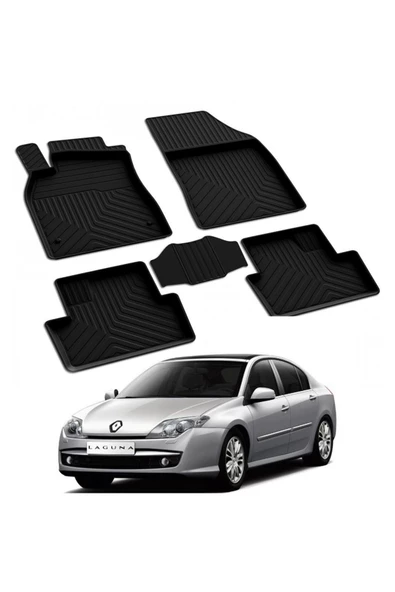 YEO RENAULT LAGUNA 2007-2015 Model Yılları İçin Uyumlu Yeo 4D Havuzlu Paspas Takımı
