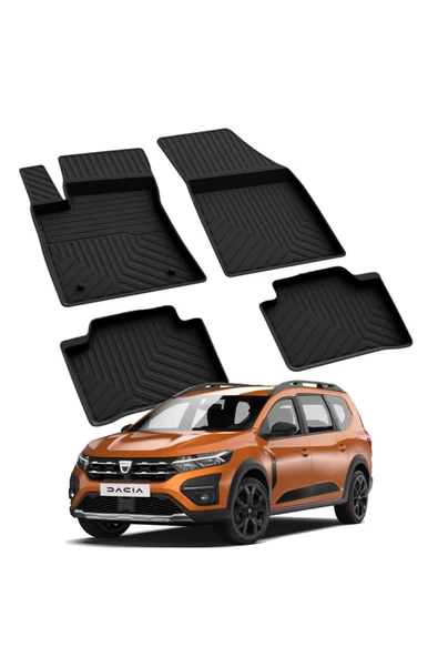 YEO DACIA JOGGER 2022-2024 Model Yılları İçin Uyumlu Yeo 4D Havuzlu Paspas Takımı