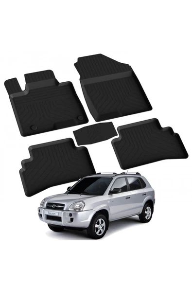 YEO  HYUNDAİ TUCSON 1 2004-2010 Model Yılları İçin Uyumlu Yeo 4D Havuzlu Paspas Takımı