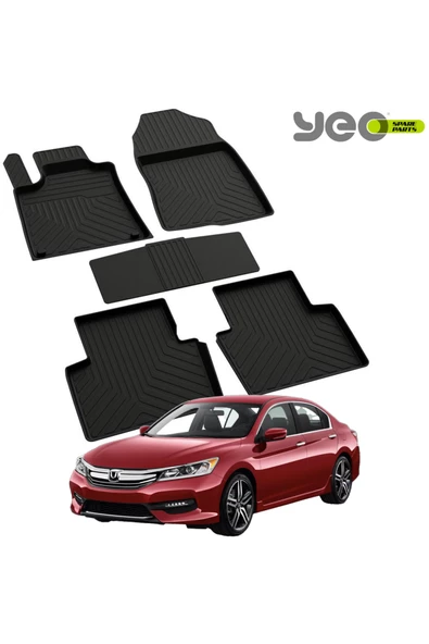 YEO  Honda Accord 10 2017-2024 Model Yılları İçin Uyumlu Yeo 4D Havuzlu Paspas Takımı ürün görseli 1