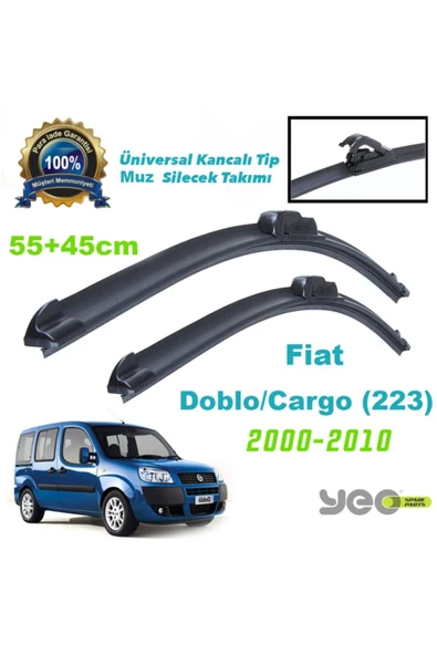 YEO  Fiat Doblo Aeroflex Muz Silecek Takımı 2000-2010 ürün görseli 1