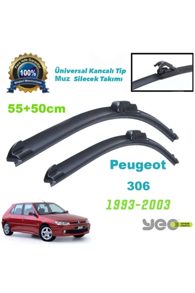 YEO  Peugeot 306 Aeroflex Muz Silecek Takımı ürün görseli 1