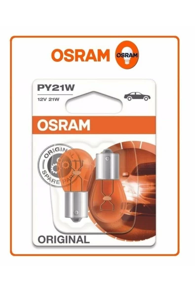 Osram  7507 Py21w 12v 21w 93 Sinyal Sarı Amber 2'li Set - 2
