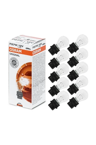 Osram  12v P27w Siyah Soketli Fren Ampulü - 10 adet 3156